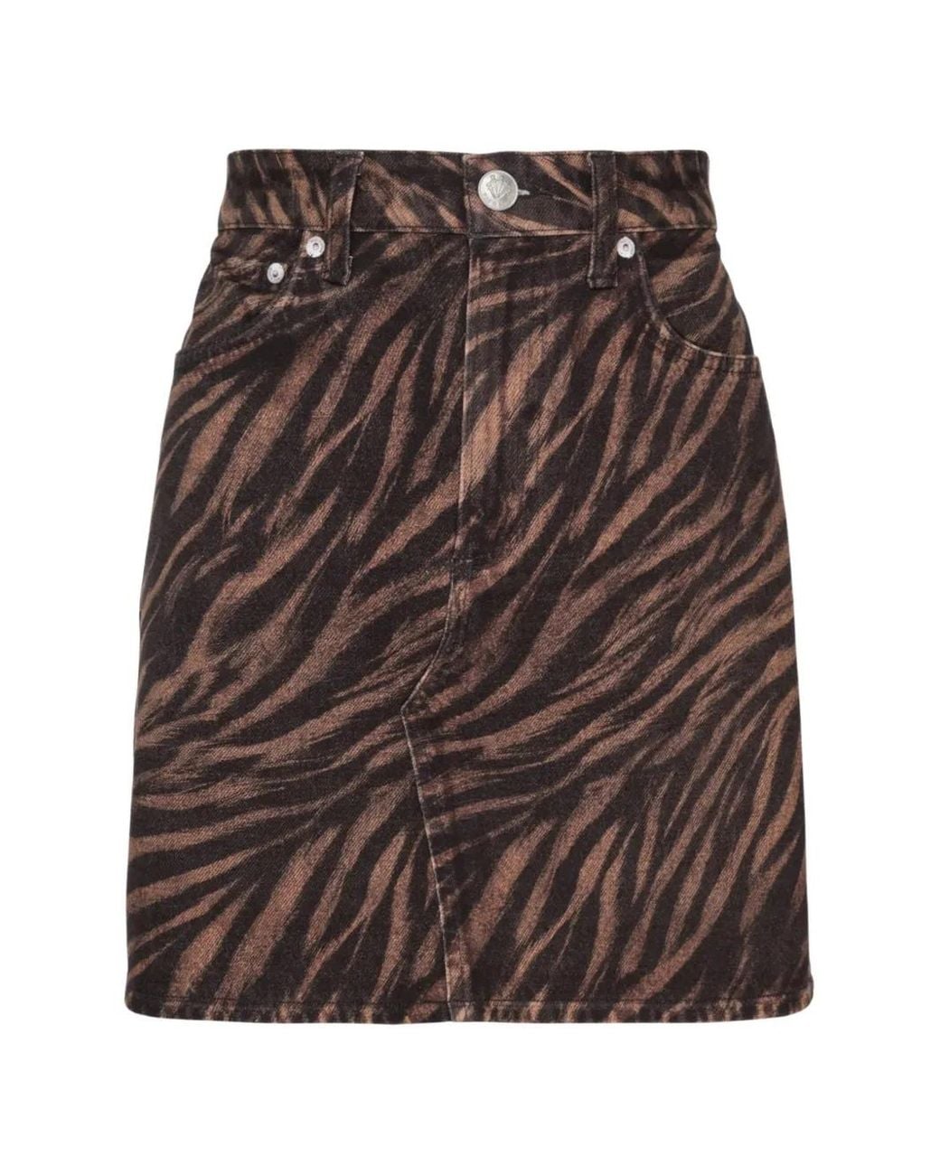 Rag & Bone Brown Miramar Zebra-Print Mini Skirt