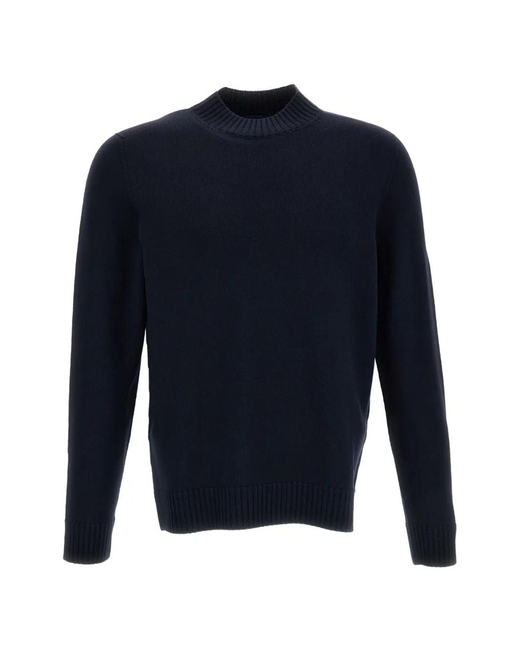 Drumohr Blue Merino Wool Sweater for men