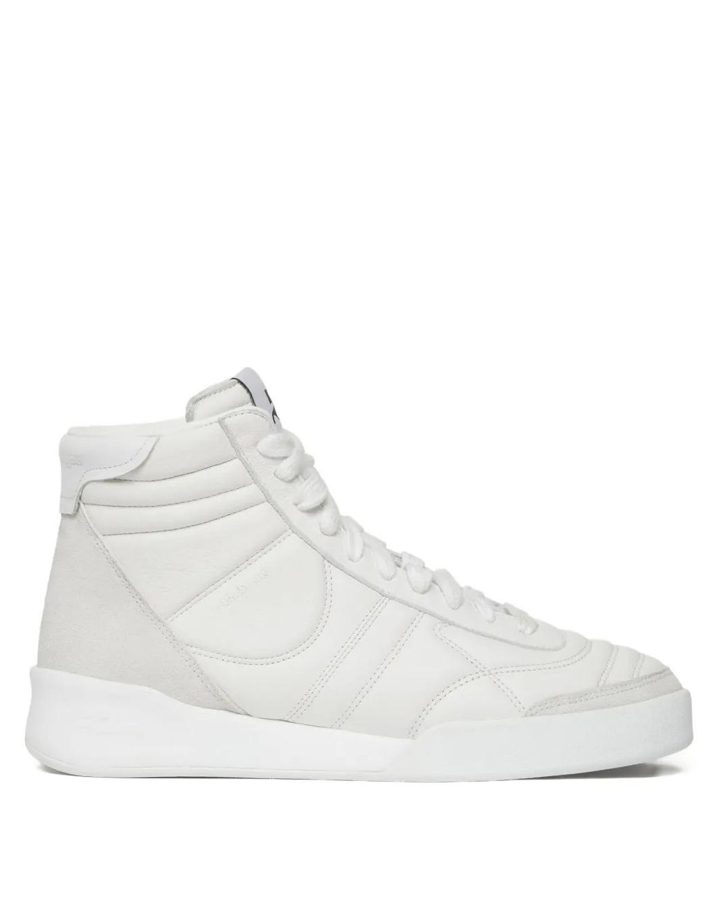 Courreges White Padded Leather Sneakers