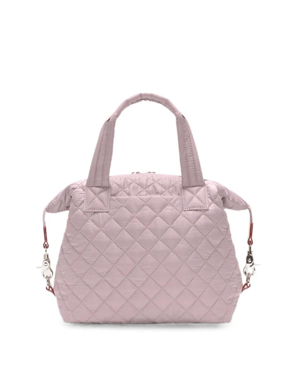 MZ Wallace Pink Small Sutton Deluxe Quilted Tote Bag