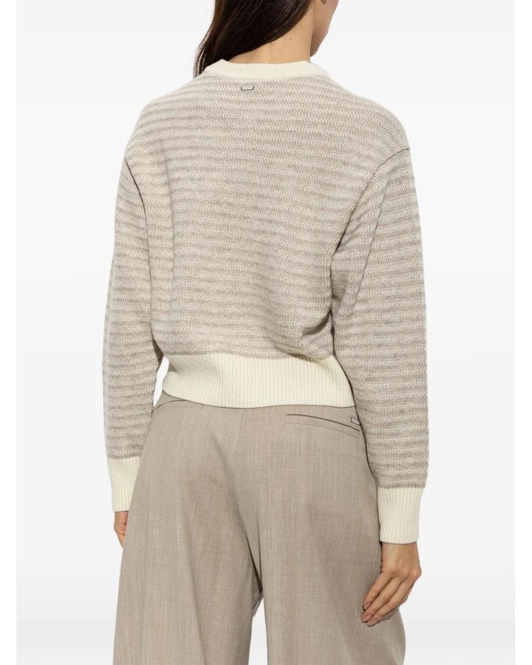 Paul & Shark White Striped Wool Sweater