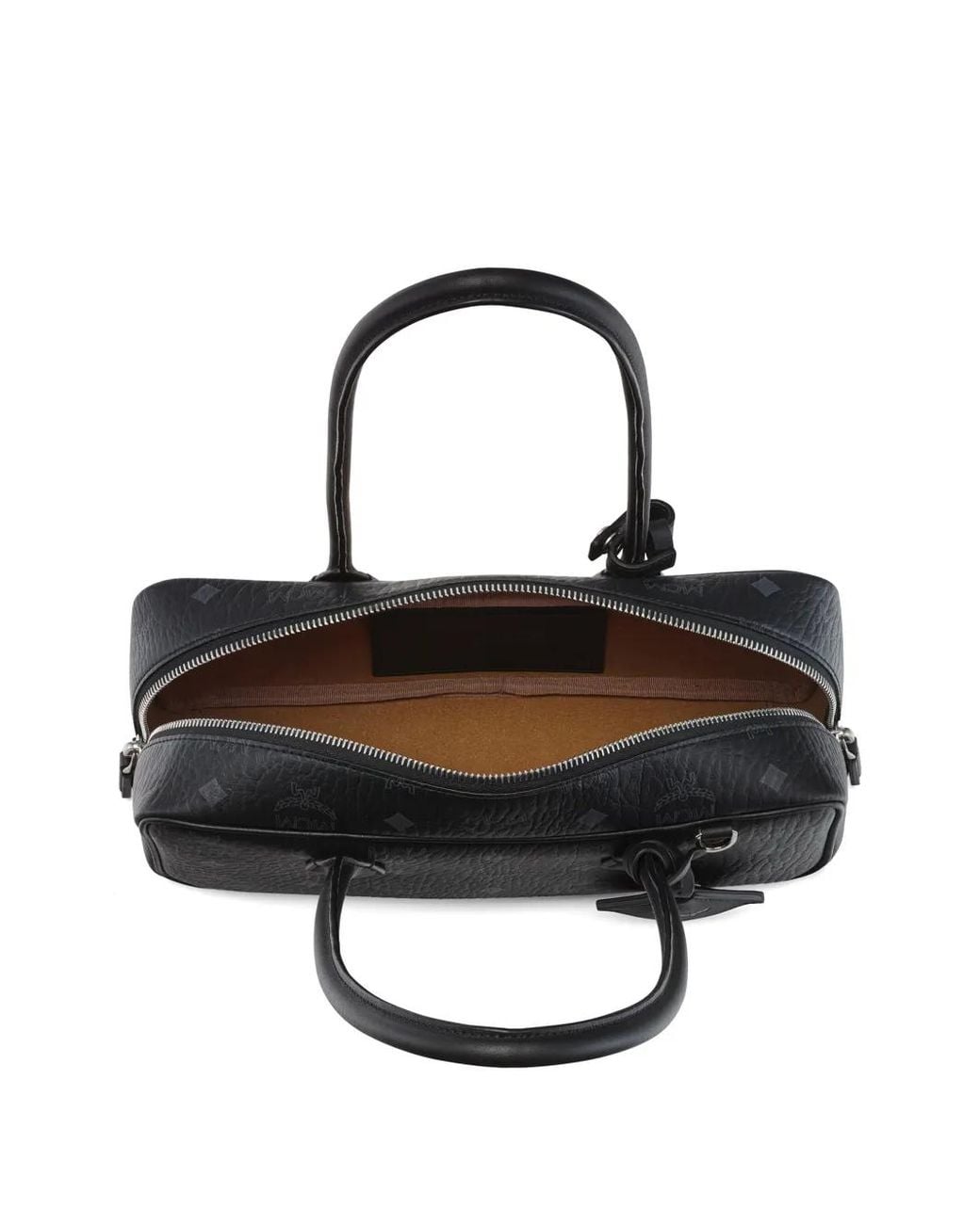 MCM Black Aren Visetos Shoulder Bag