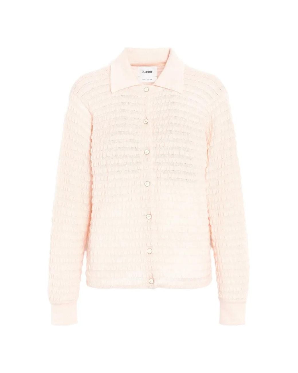 Barrie White Shirt Embossed Knitwear