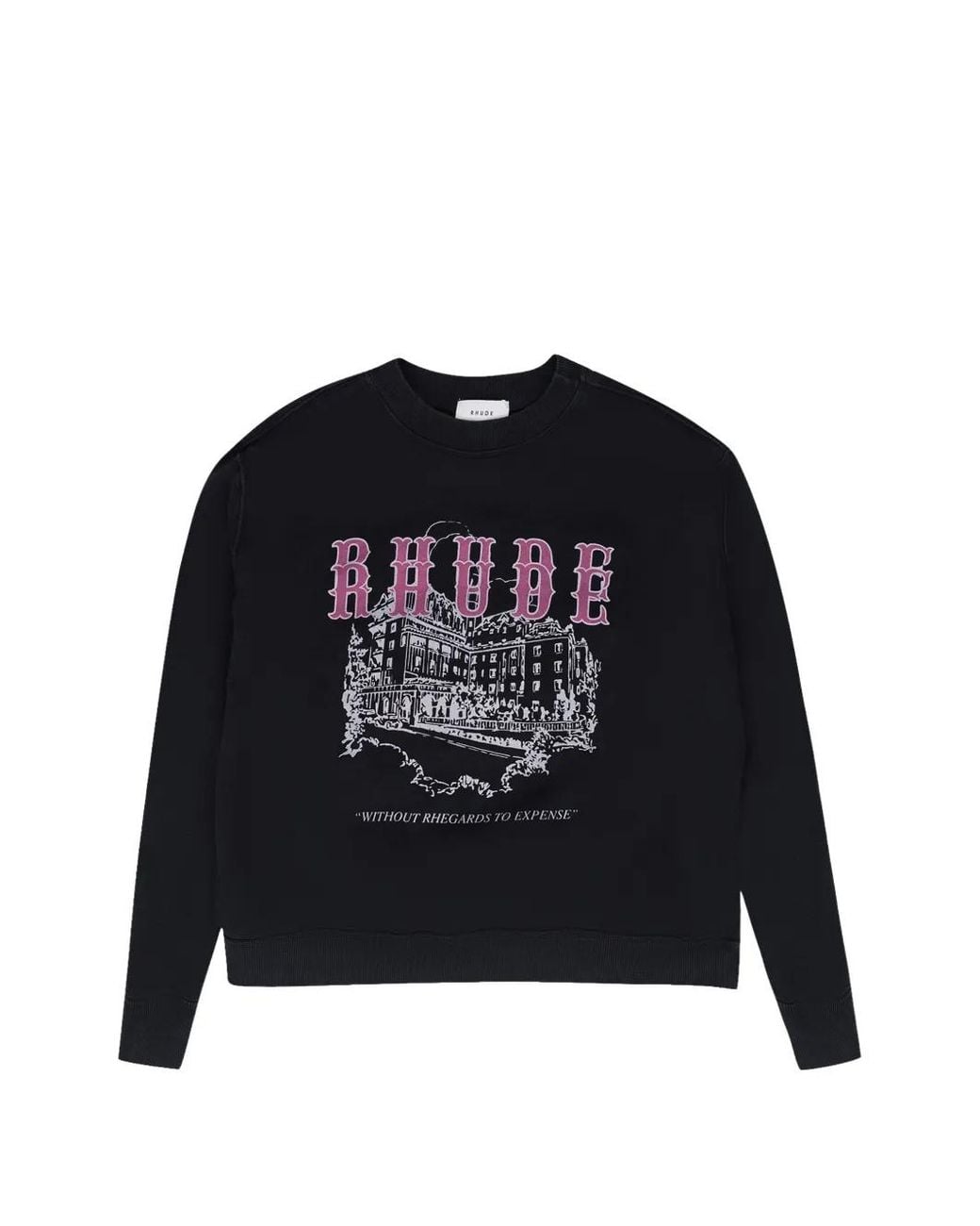 Rhude Black Chateau Marmont Graphic-Print Sweater for men