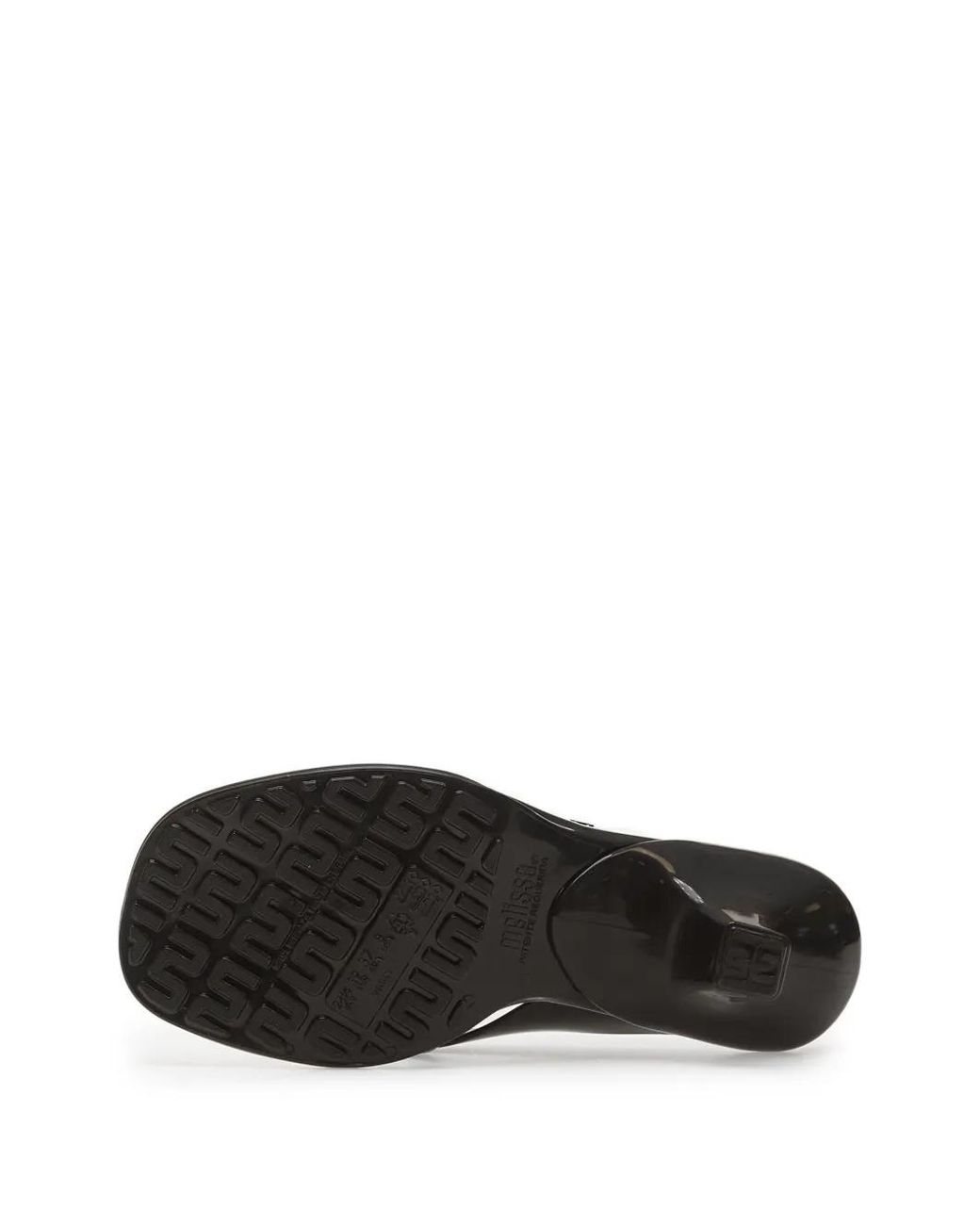 Melissa Black Layla Crossover-Strap Thong Sandals