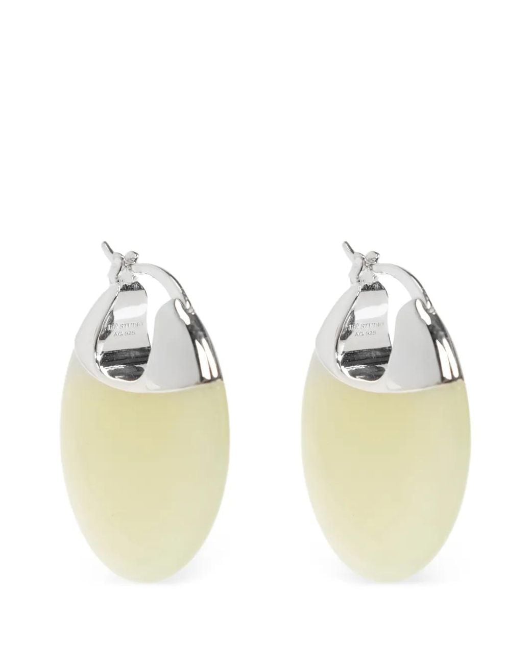 LIE STUDIO White Boucles D'Oreilles Erin