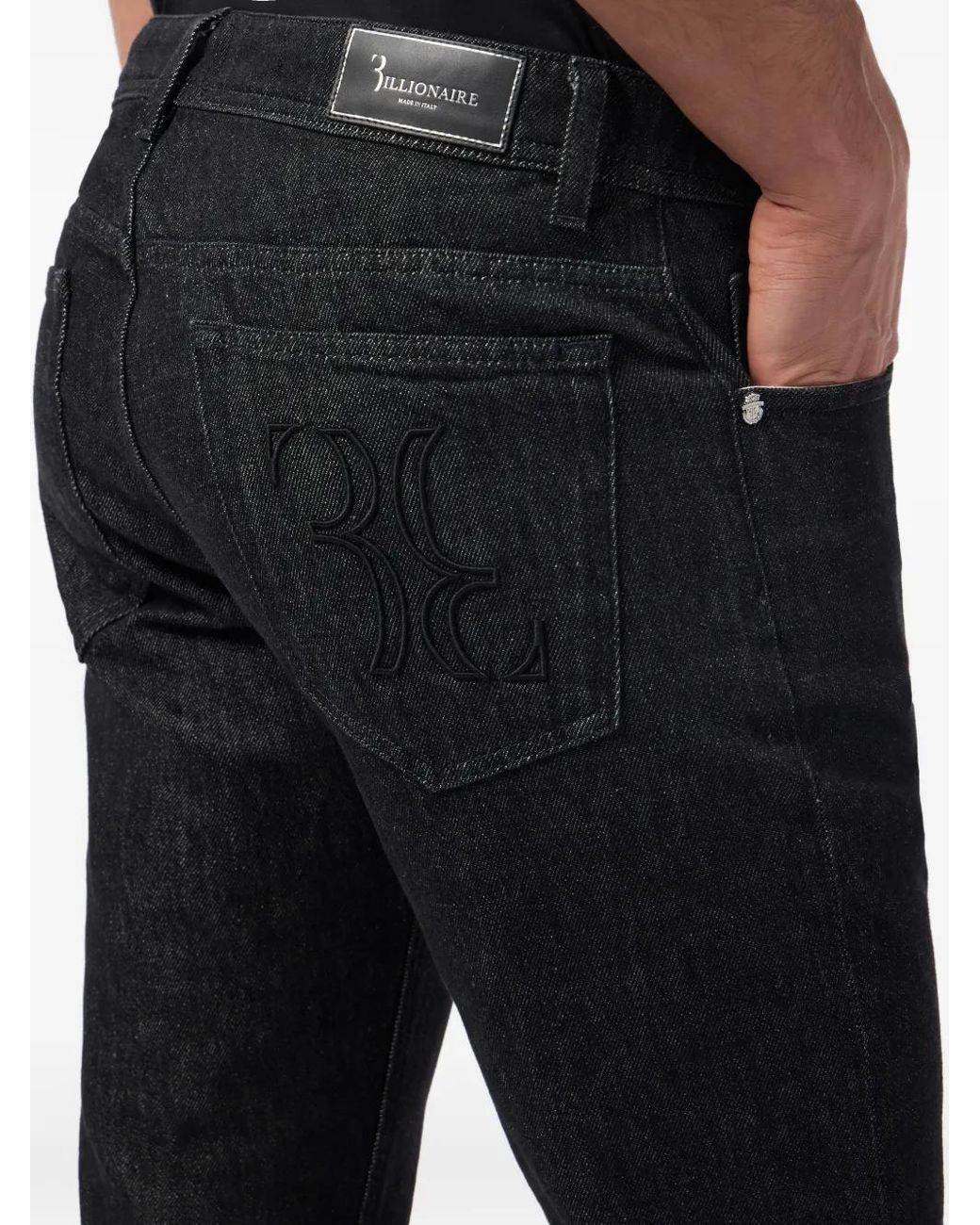 Vaqueros Rectos Billionaire de hombre de color Black