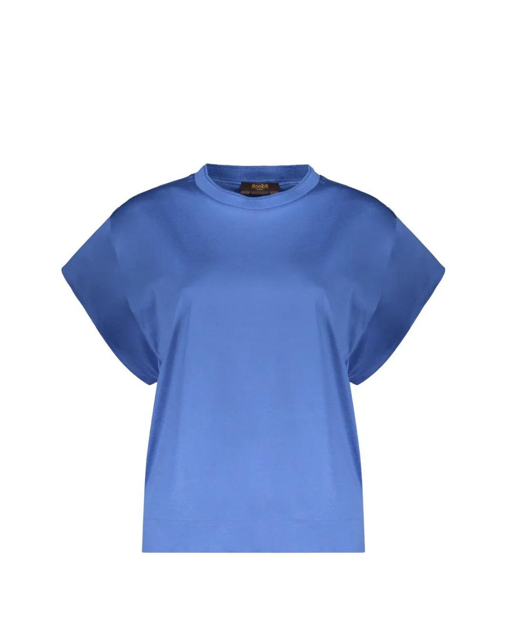 Moorer Blue Short-Sleeve Cotton T-Shirt