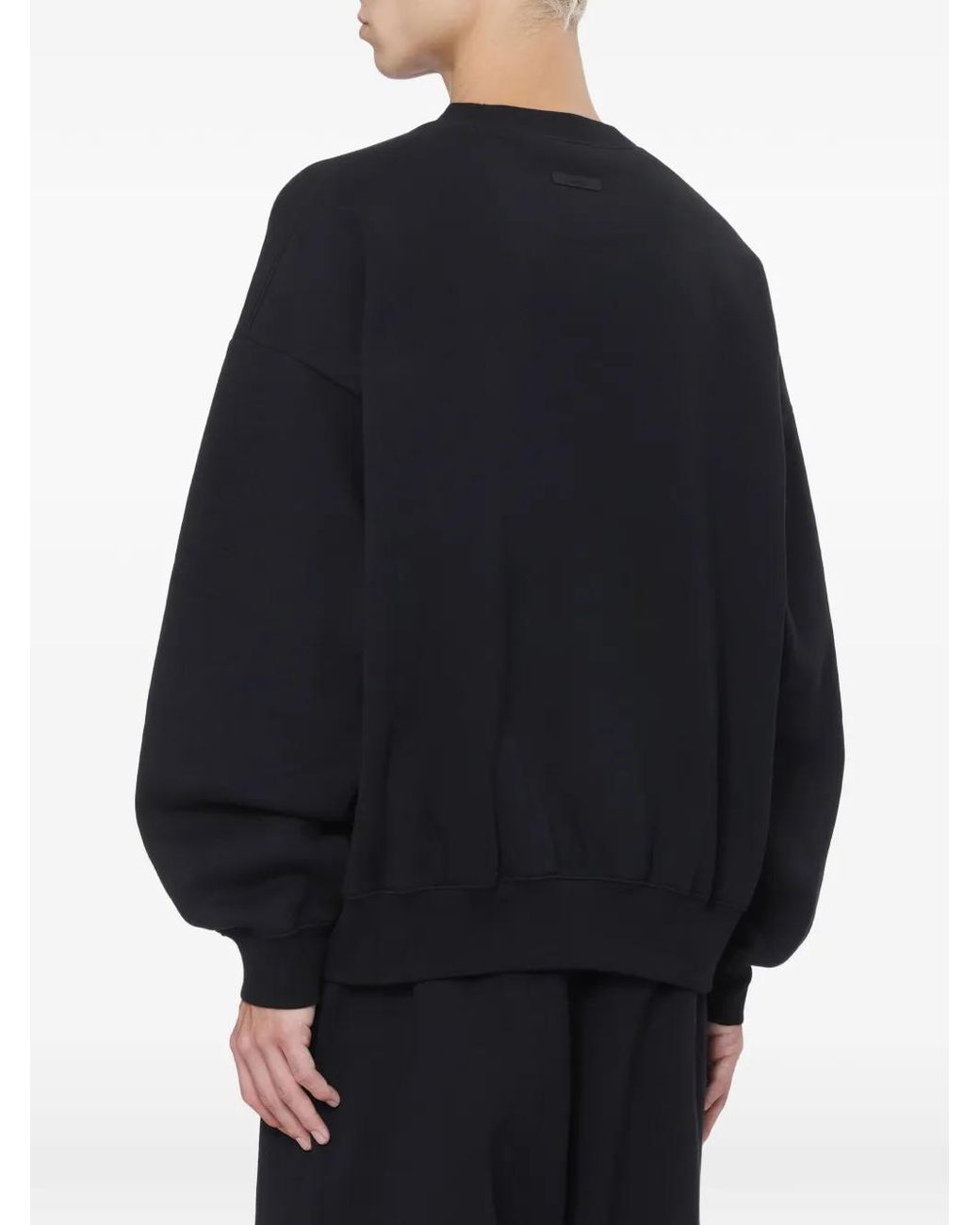 Essentials Sweater Met Logoprint in het Black voor heren