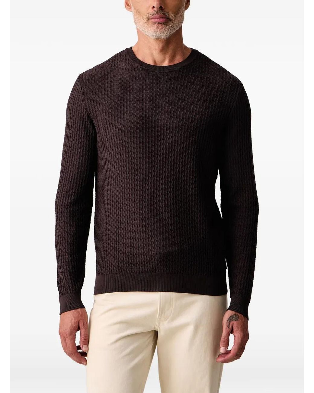 ARMANI EXCHANGE Black Long-Sleeves Sweater for men