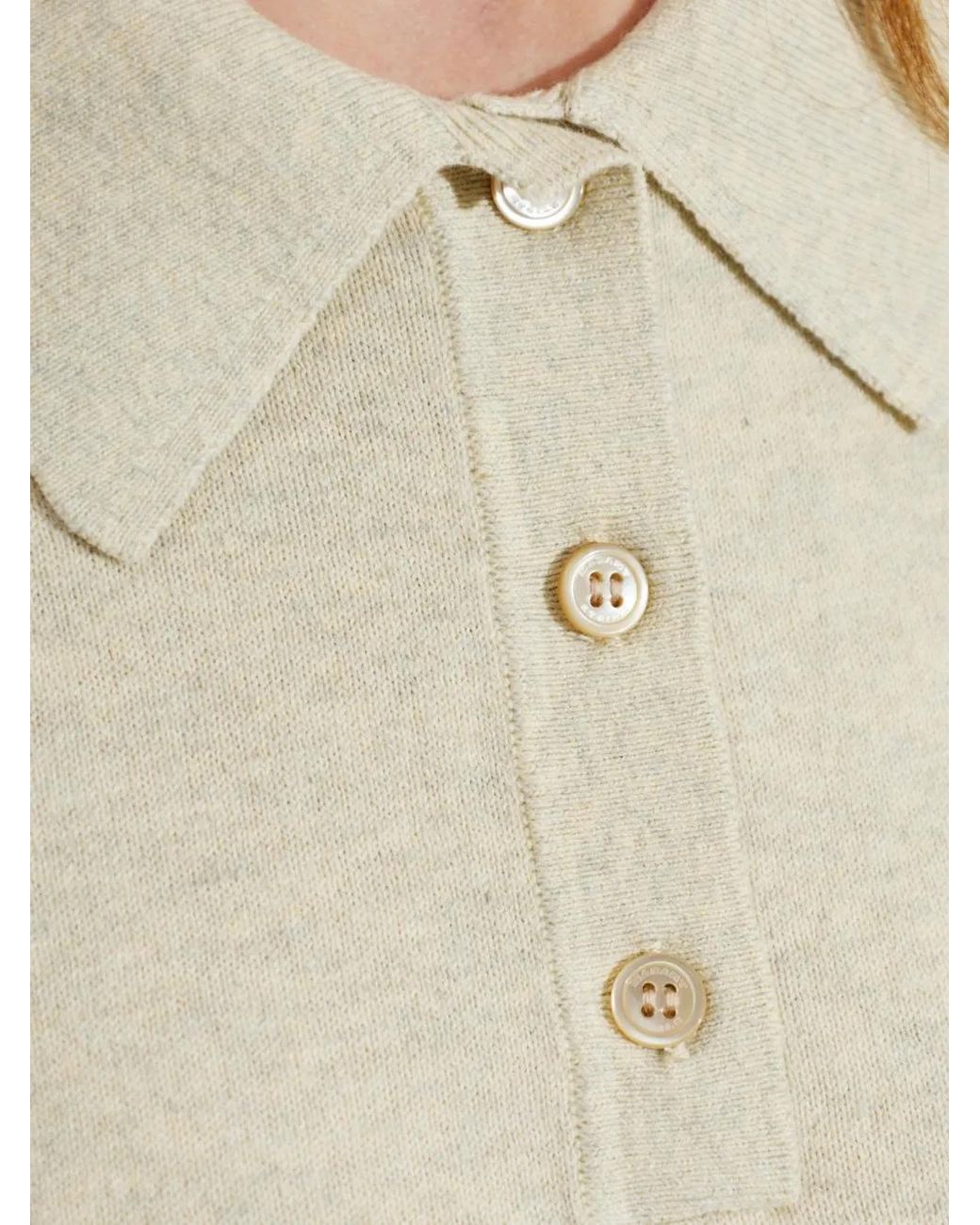 Isabel Marant White Althea Logo-Patch Polo Shirt