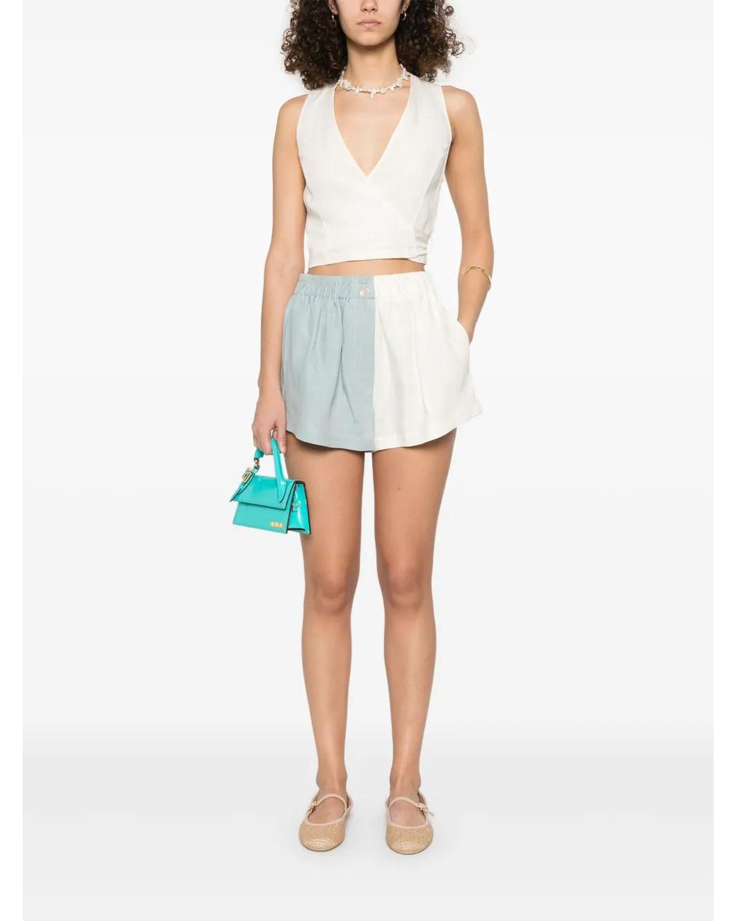 Forte_forte White Wrap-Design Top