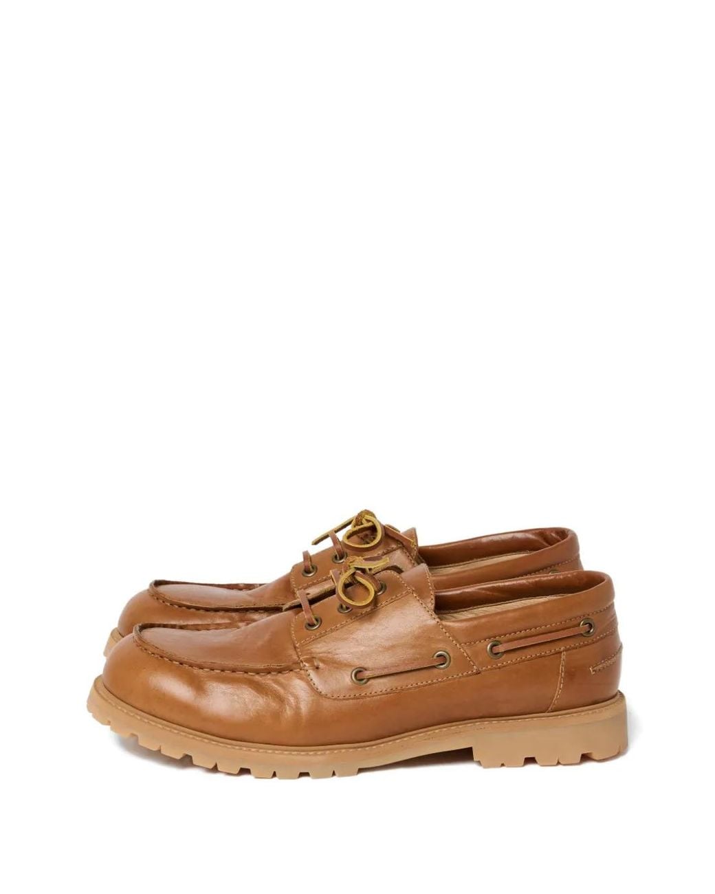 Studio Nicholson Brown Chaussures Bateau Guston À Bords Francs for men