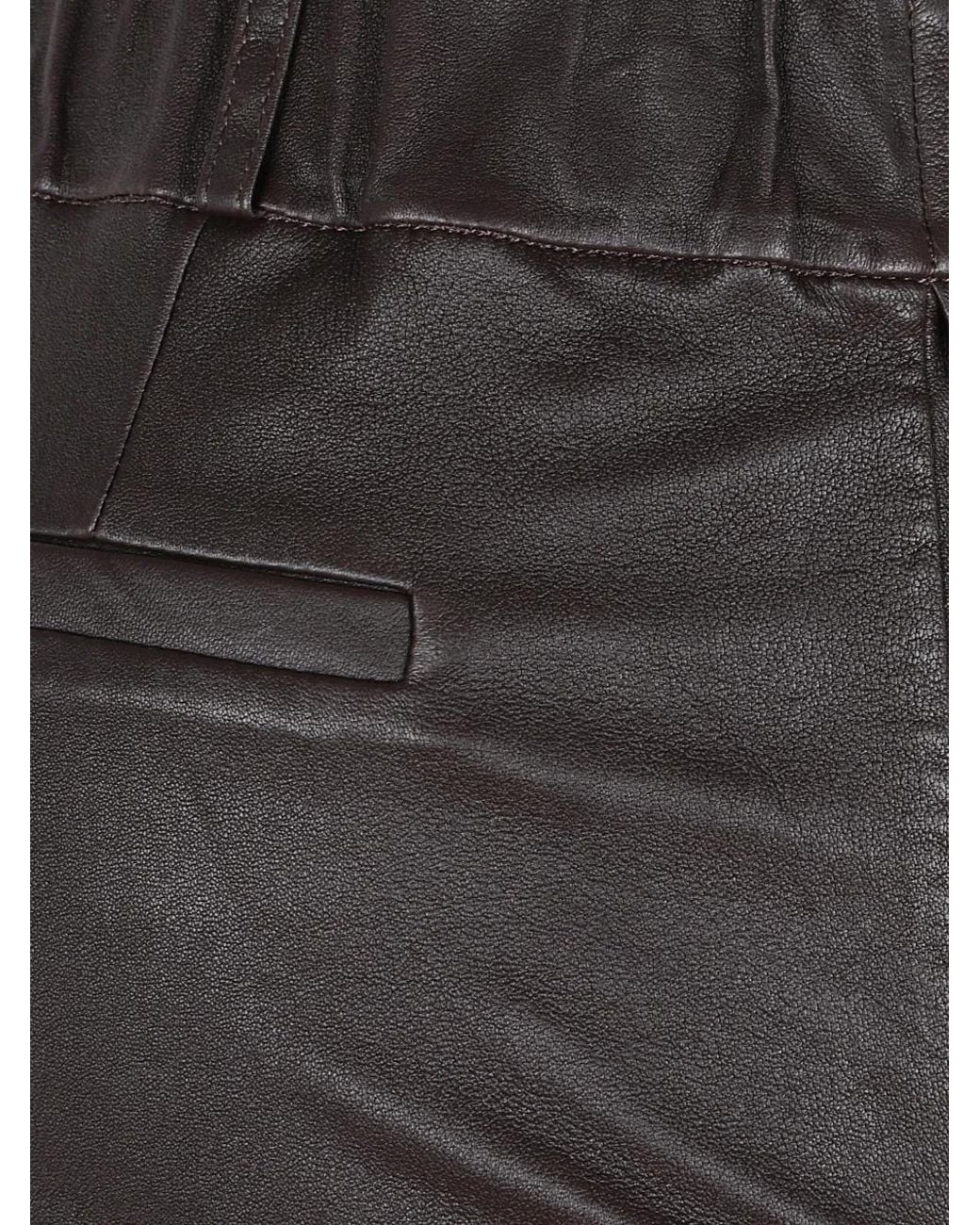 Arma Gray Lucia Flared Leather Trousers