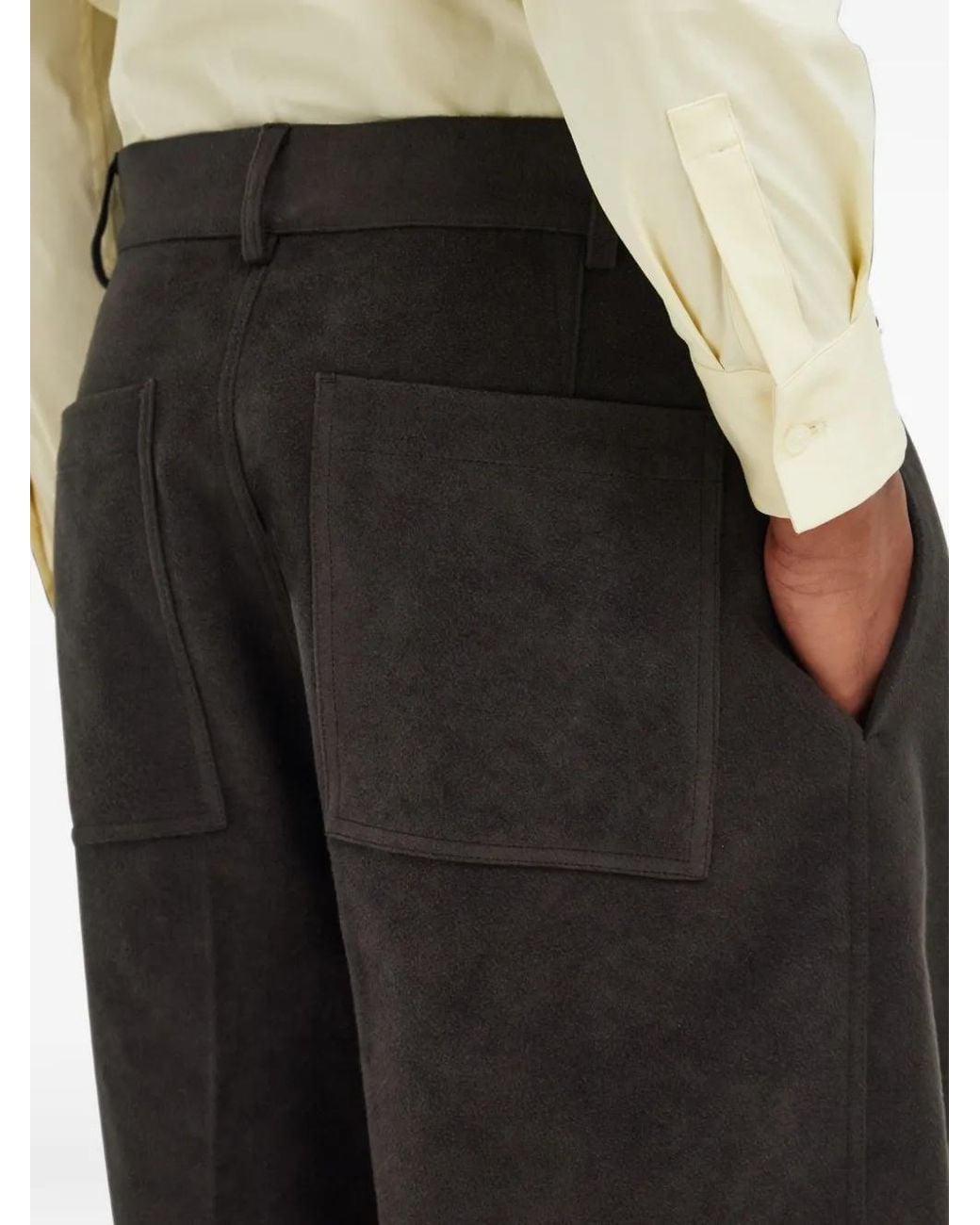 Ferragamo Black Workwear Trousers With Mini Pocket Detail for men