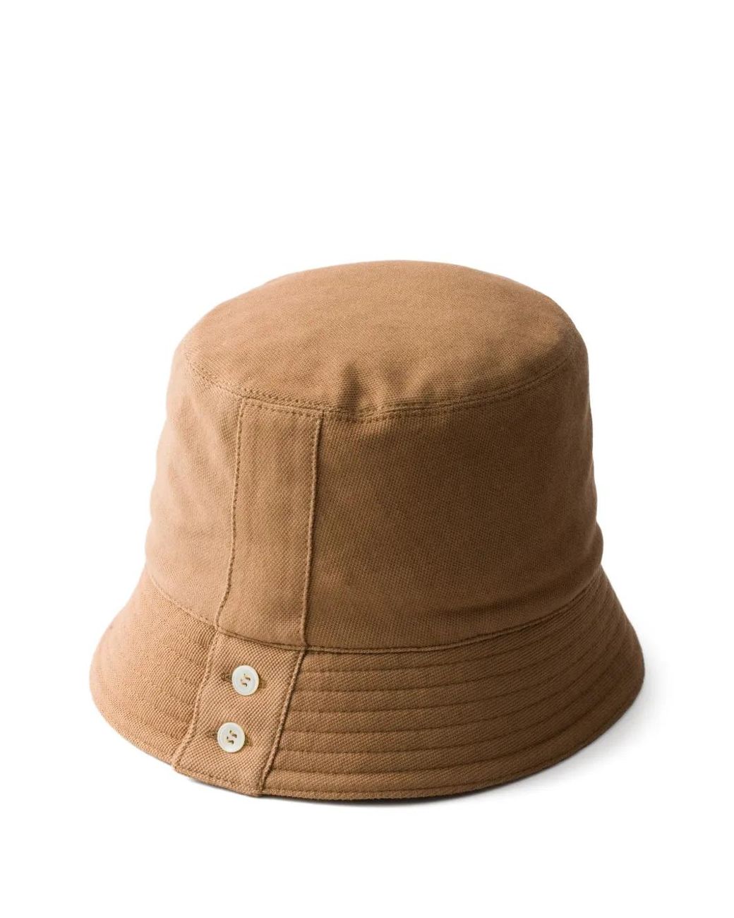 Prada Natural Old Piqué Bucket Hat