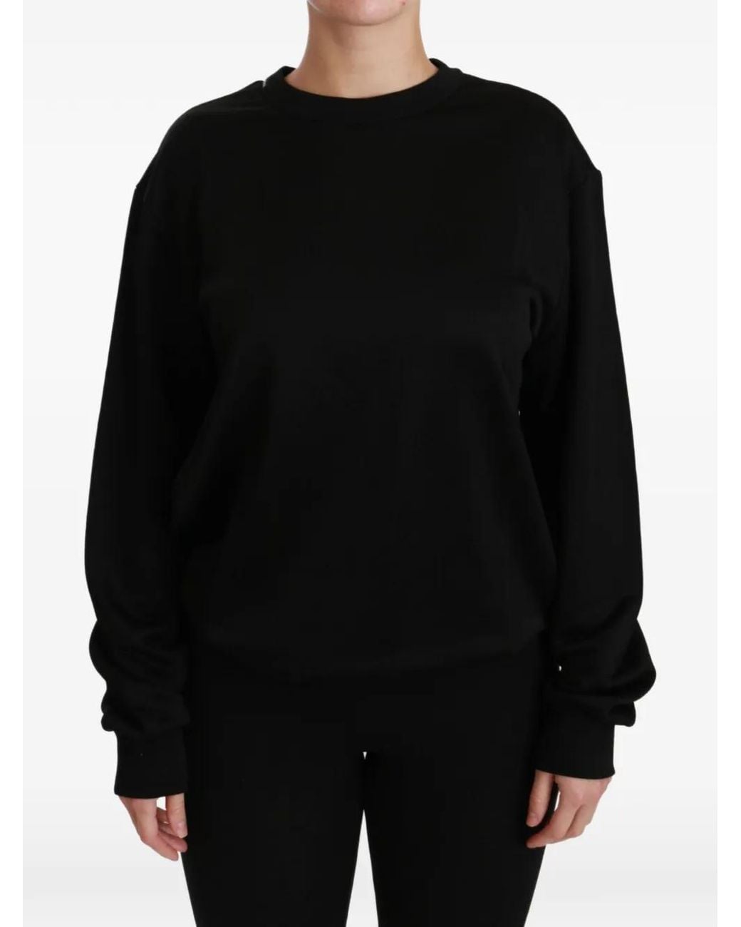 Dolce & Gabbana Black Crew-Neck Sweater