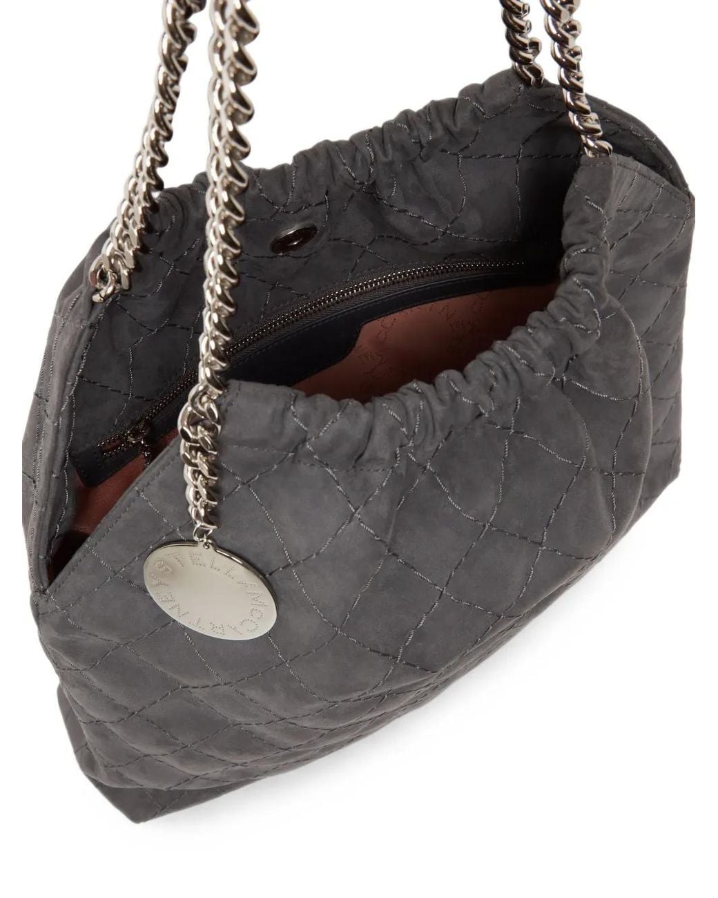 Stella McCartney Black Quilted Chain-Strap Shoulder Bag