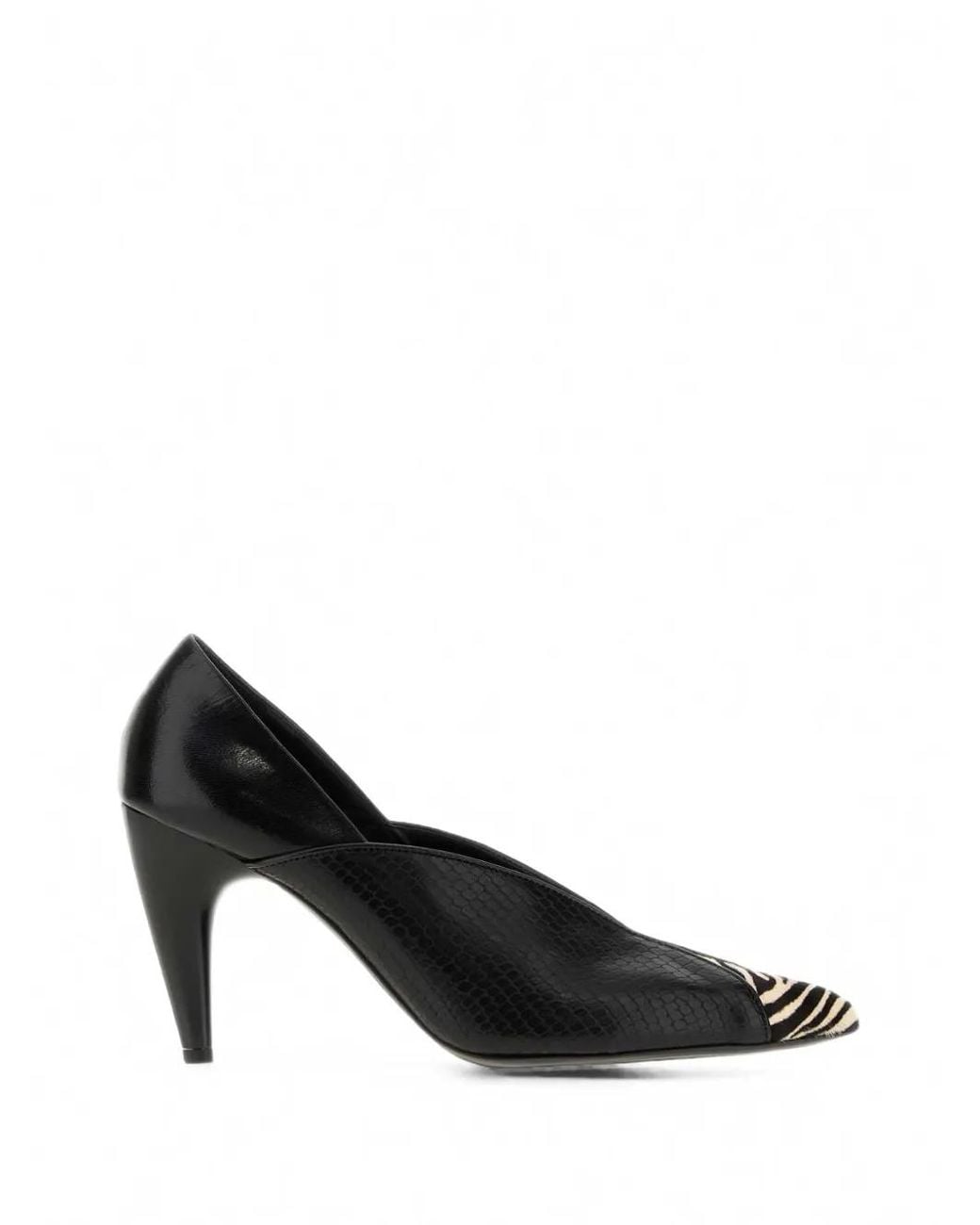 Isabel Marant Black Luza Zebra-Print Pumps