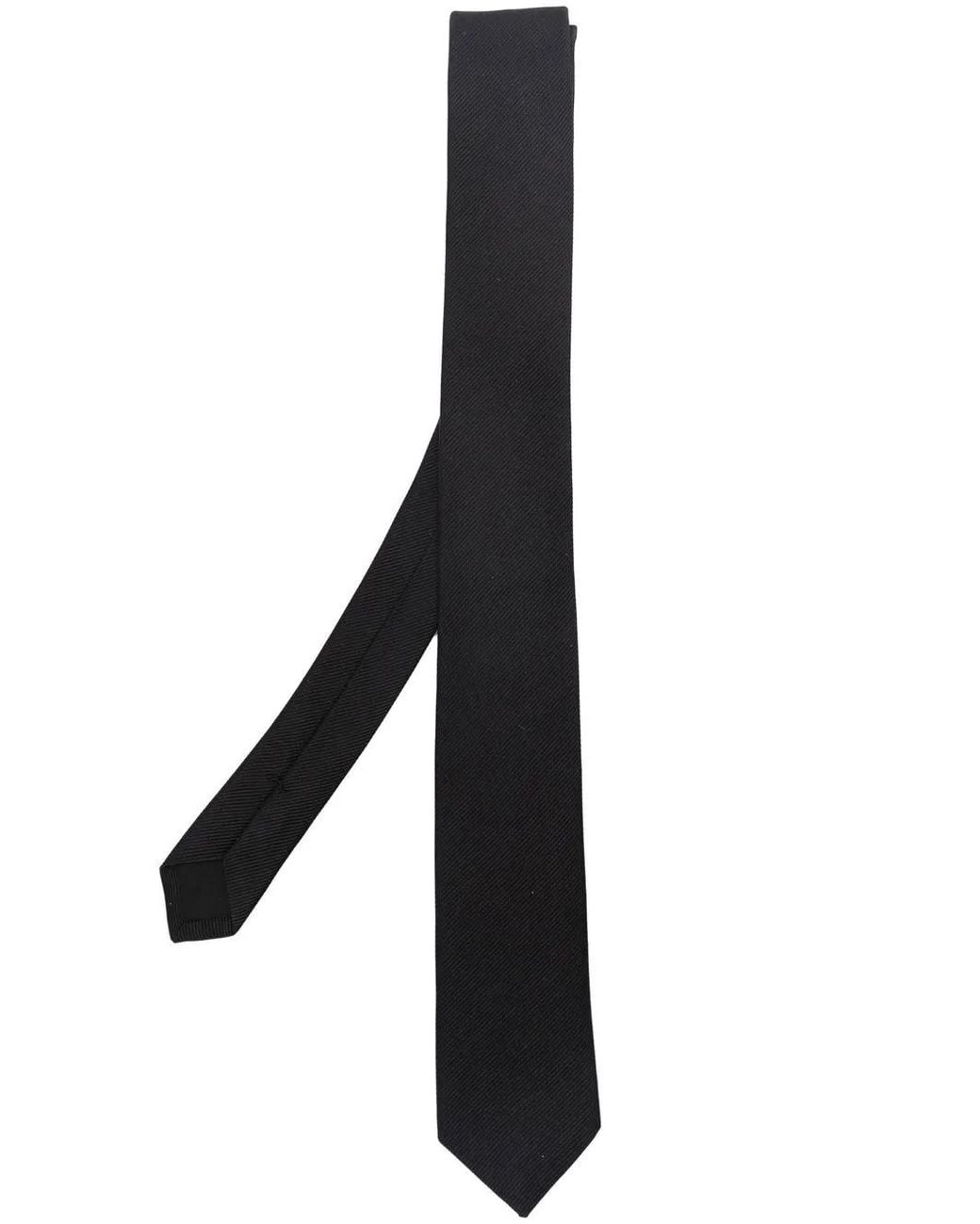 Corbata Texturizada Saint Laurent de hombre de color Black