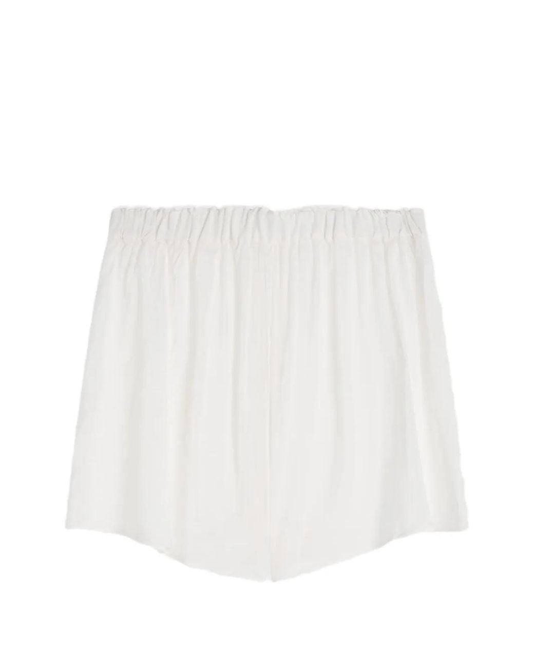 Frenckenberger White Cremona Elasticated-Waistband Shorts