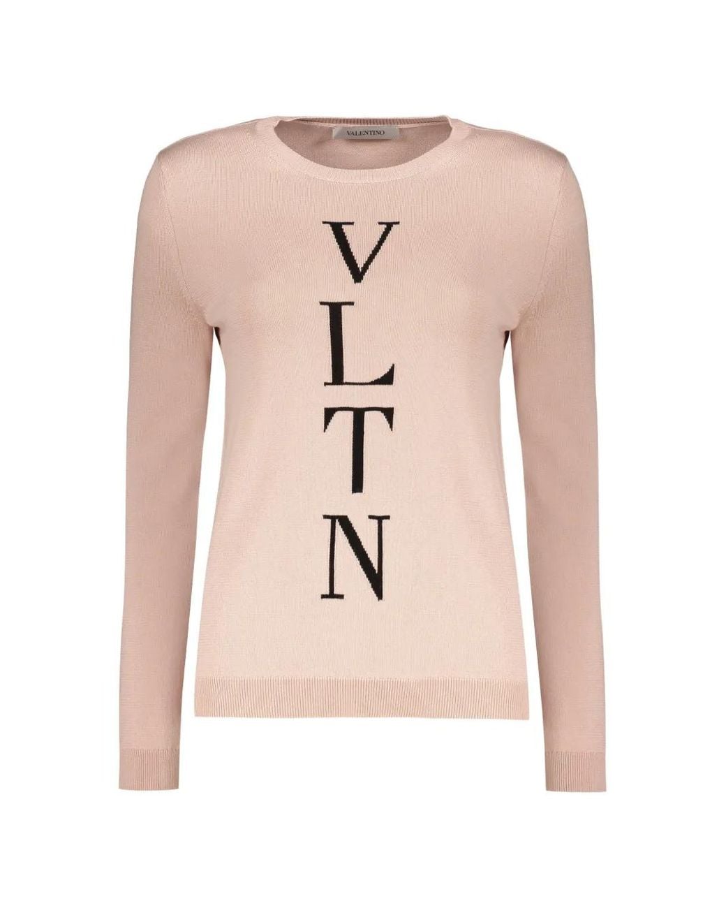 Valentino Garavani Pink Logo-Print Sweater
