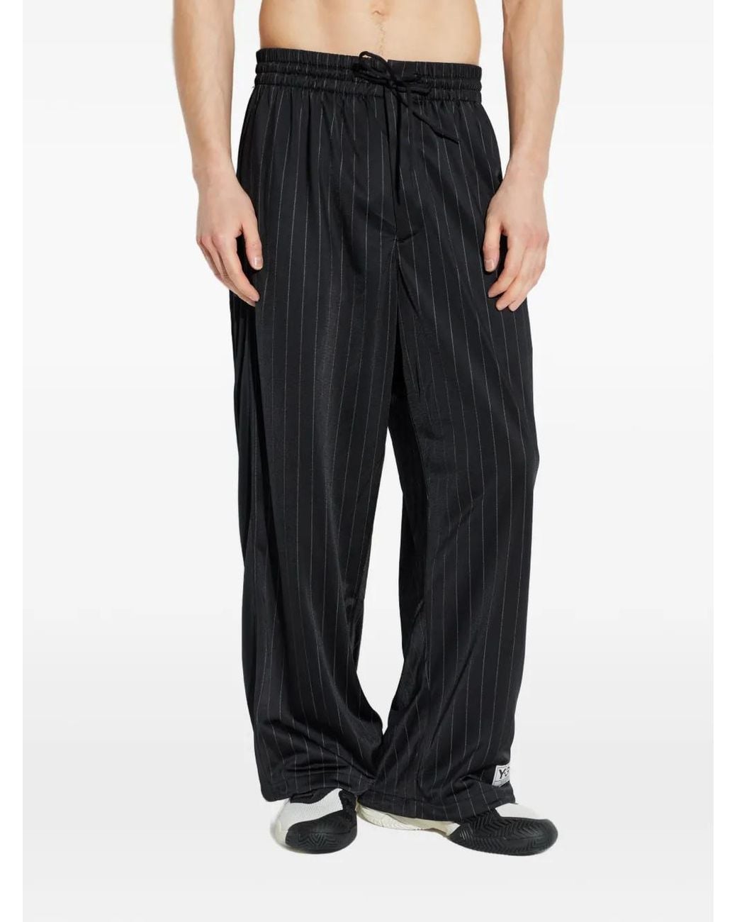 Adidas Blue Pinstripe Side-Stripe Track Pants for men