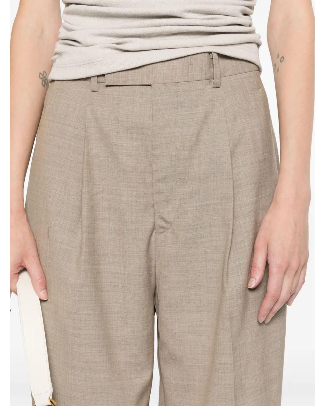 Auralee Natural Tailored Straight Trousers