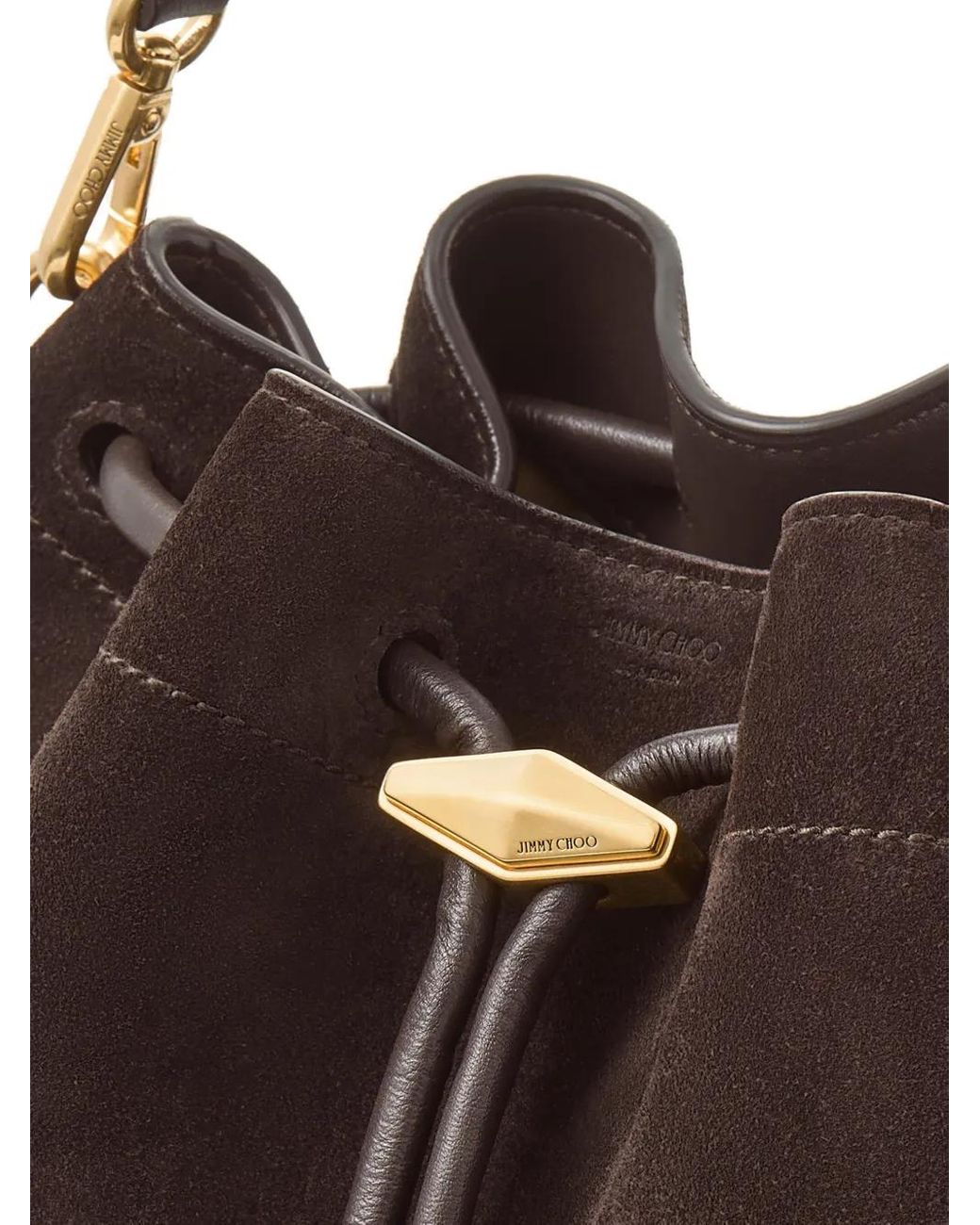 Jimmy Choo Brown Medium Cinch Suede Shoulder Bag