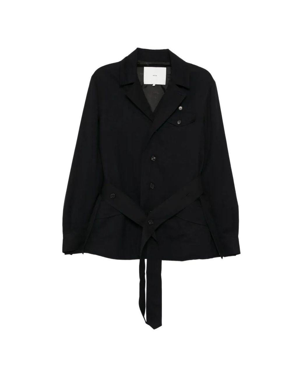 Chaqueta Con Cinturón Setchu de color Black
