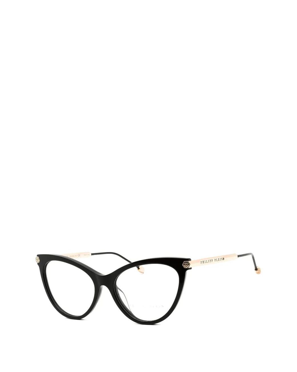 Philipp Plein Black Cat-Eye Frame Glasses