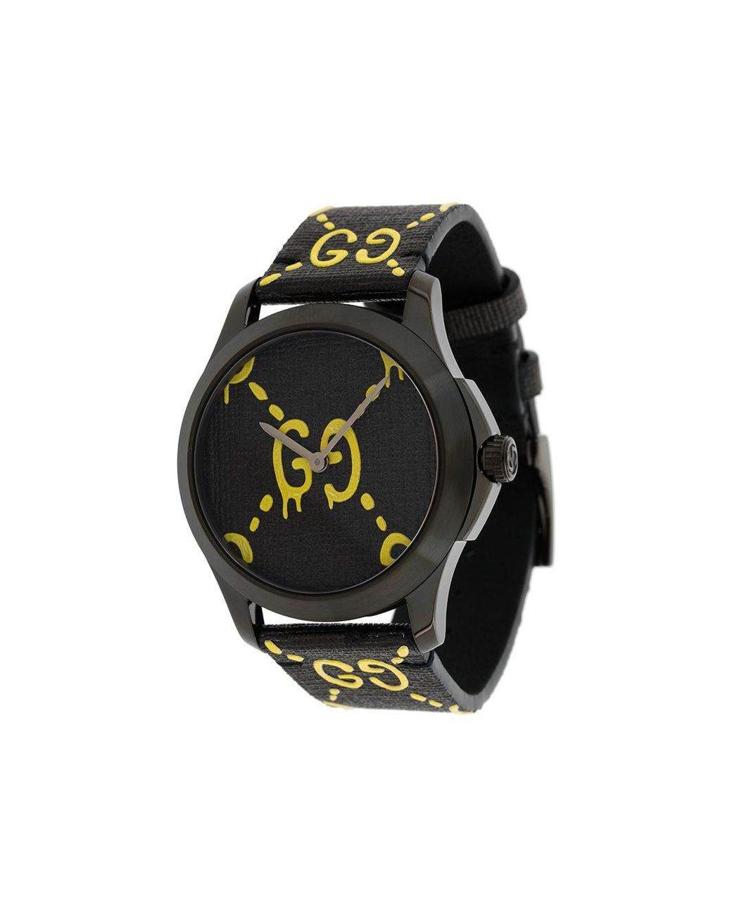 Gucci Uhr g-timeless uhrengehäuse 38mm mit kontrast monogramm in Schwarz  für Herren - Lyst