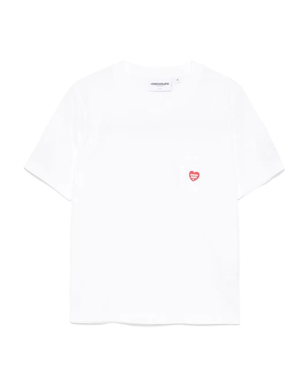 Chocoolate White Logo-Patch T-Shirt
