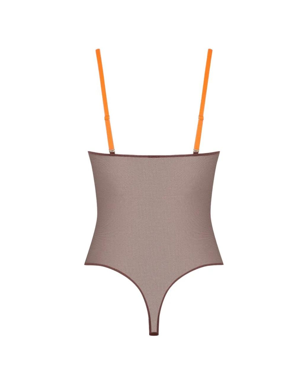 Maison Close Brown Corps À Corps Mesh Bodysuit