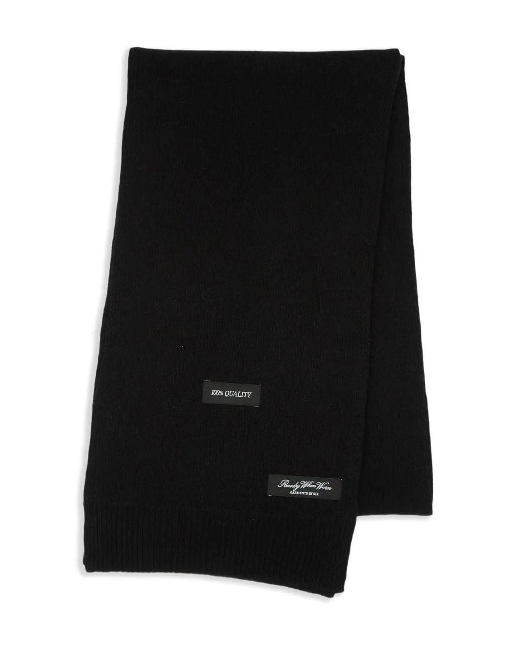 MM6 by Maison Margiela Black Wool-Blend Scarf