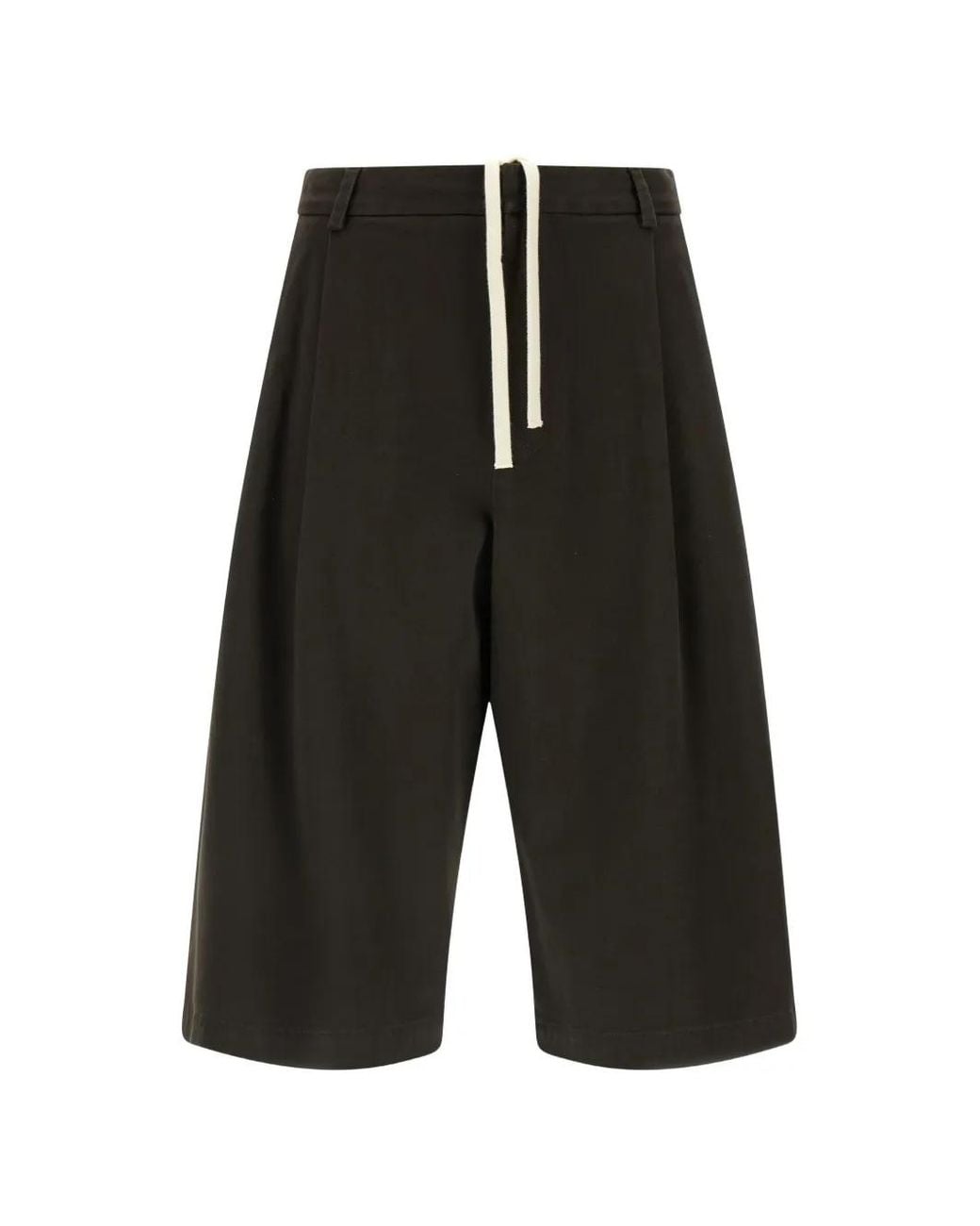 Tela Black Lake Pleat-Detail Bermuda Shorts