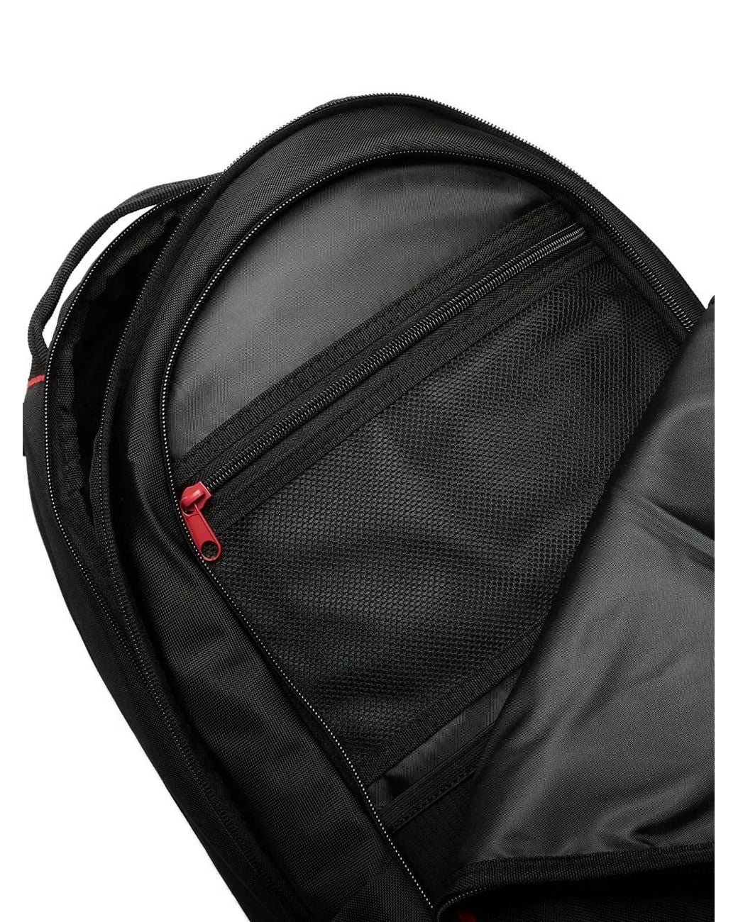 Nike Red Logo-Print Panelled Backpack