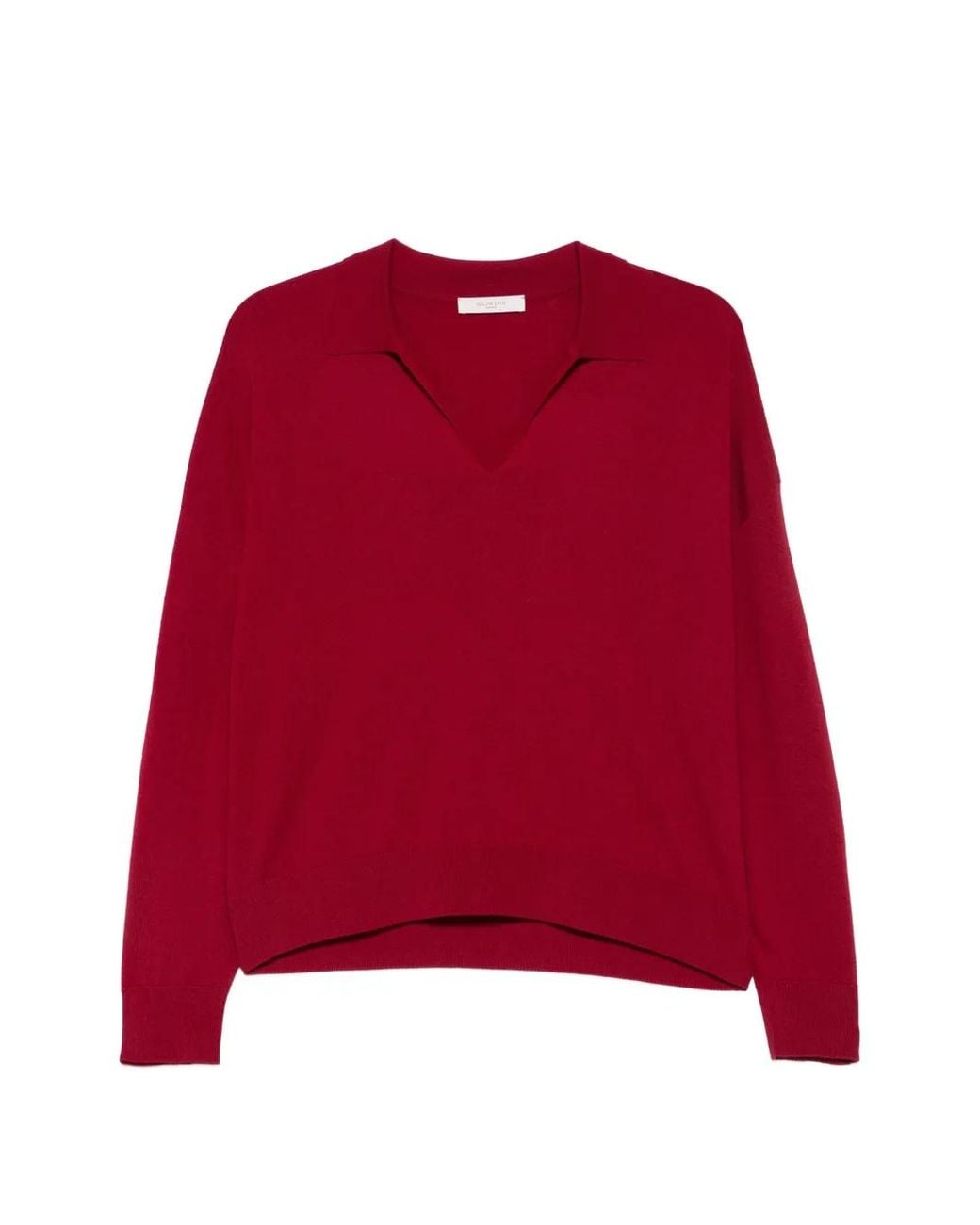 Zanone Red V-Neck Sweater