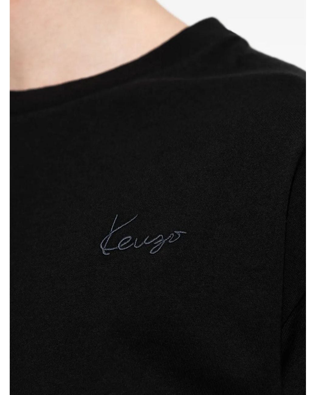 KENZO Black Cotton T-Shirt for men