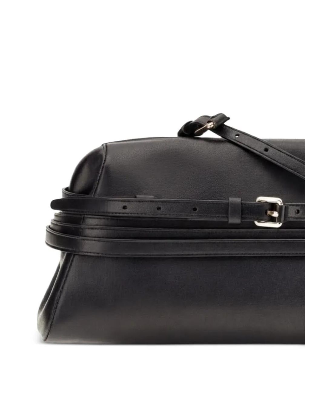 Moschino Black Tie Me Large Clutch Bag