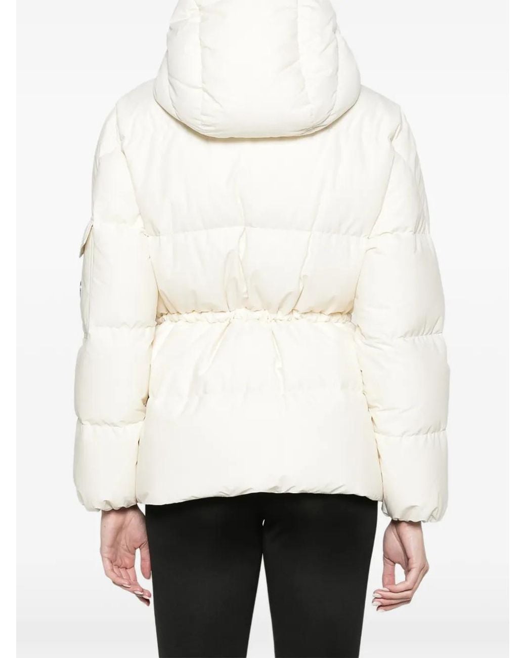 Moncler White Himalaya Hooded Short Down Jacket