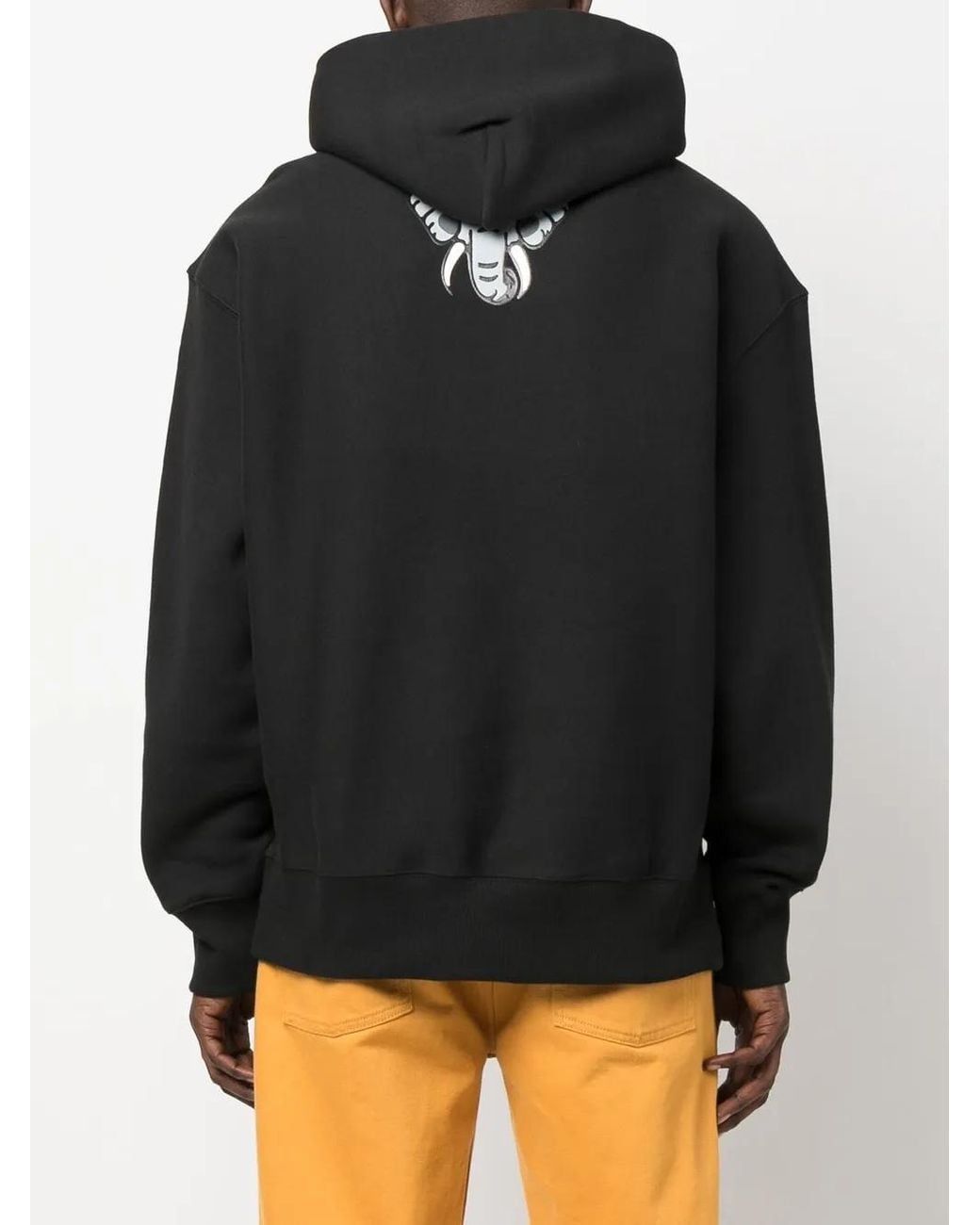 KENZO Black Sailor Cotton Hoodie for men