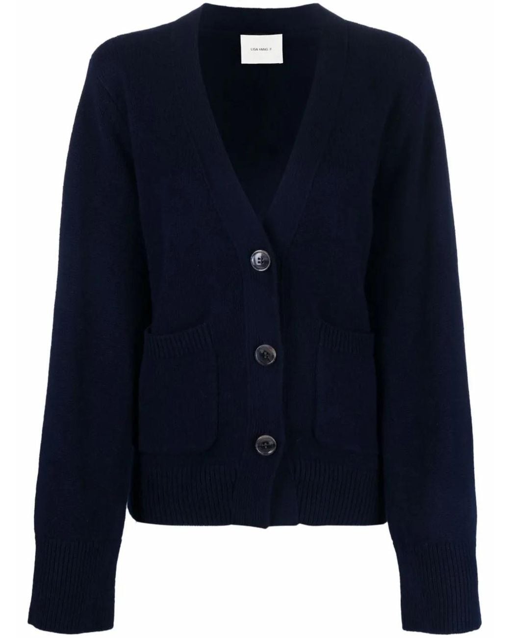 Lisa Yang Blue Danni V-Neck Knitted Cardigan