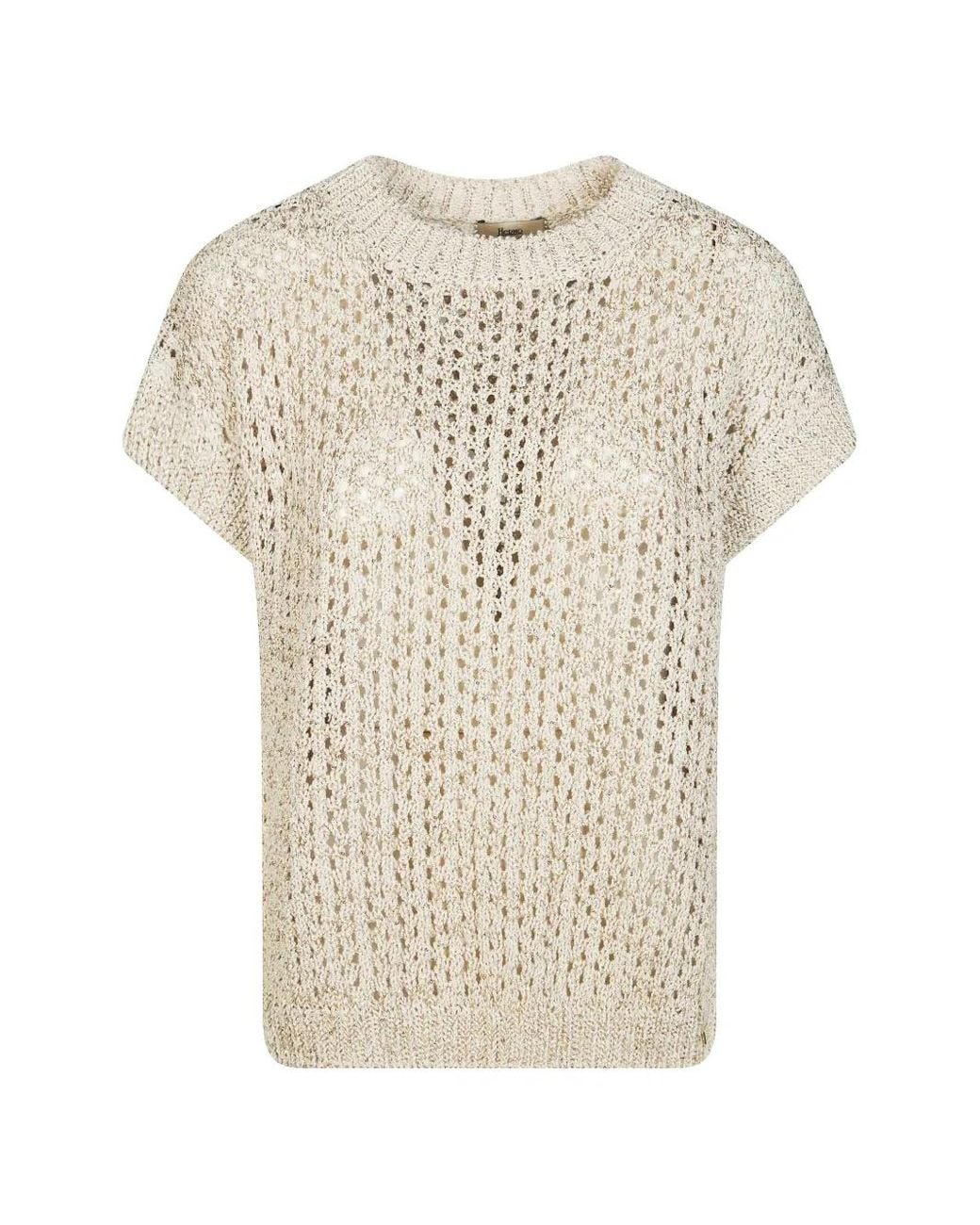 Herno Natural Perforated T-Shirt