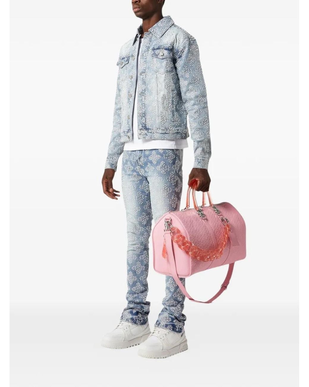 GUAPI Pink Sac Fourre-Tout À Détail De Chaîne for men