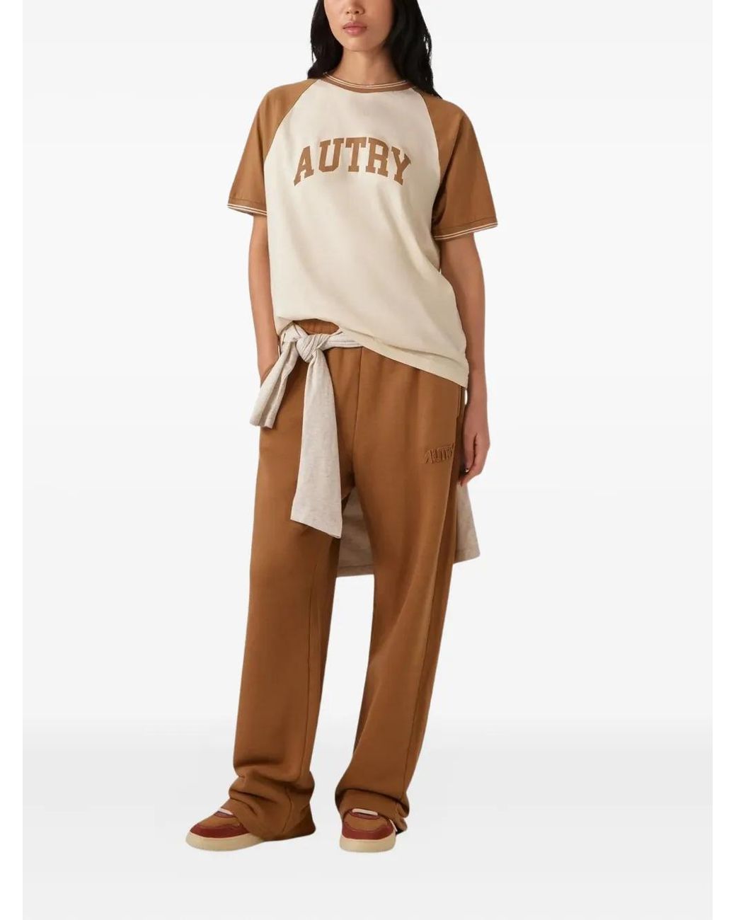 Autry Brown Embroidered Drawstring Pants