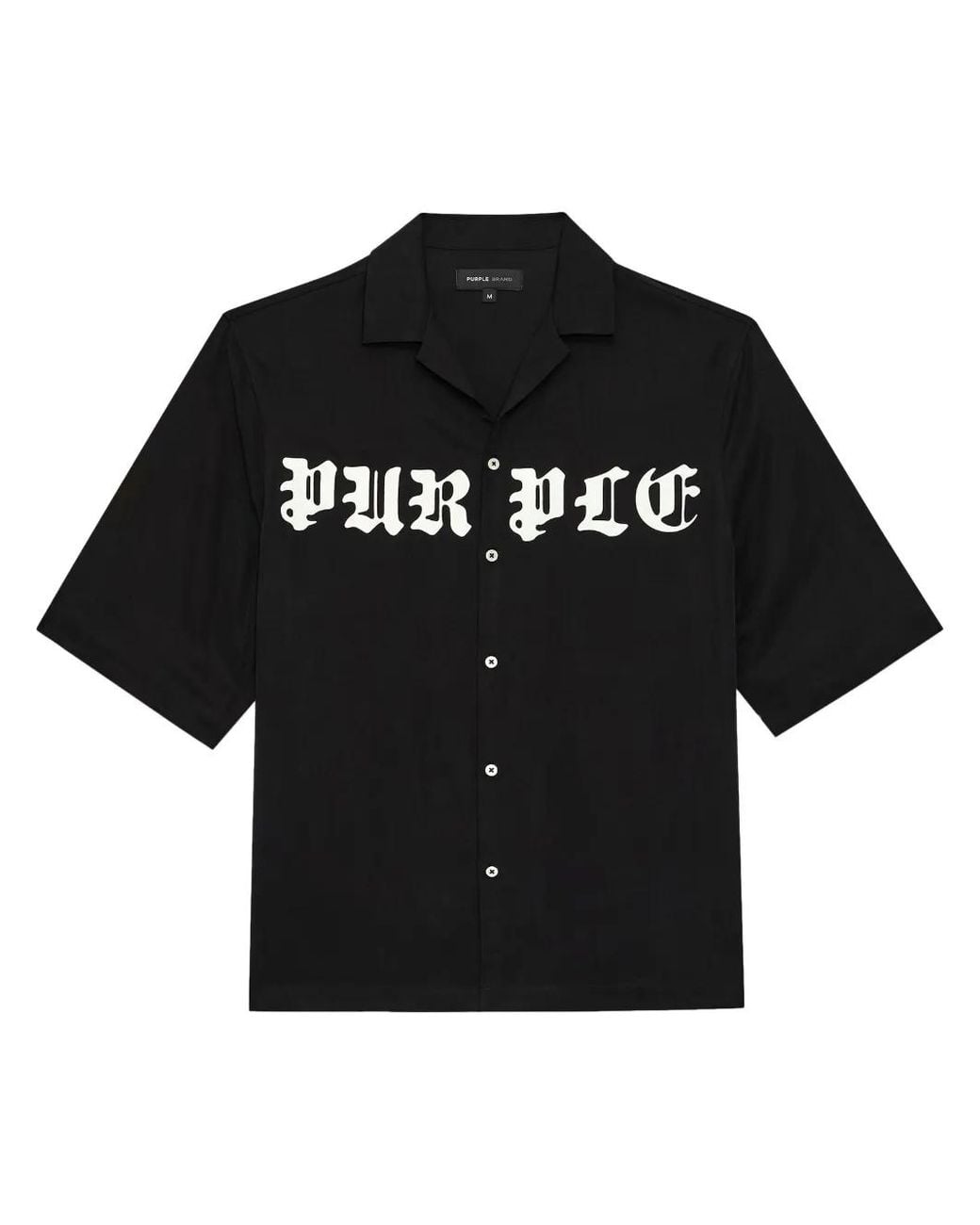Purple Brand Black Short Sleeve Shirts for men