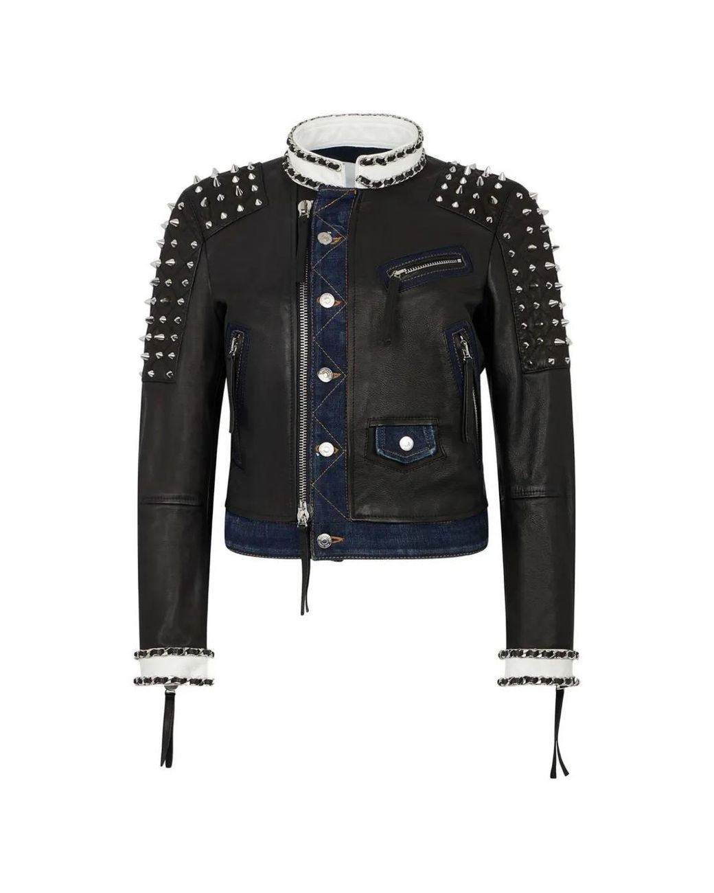DSquared² Black Chic Rebel Biker Jacket