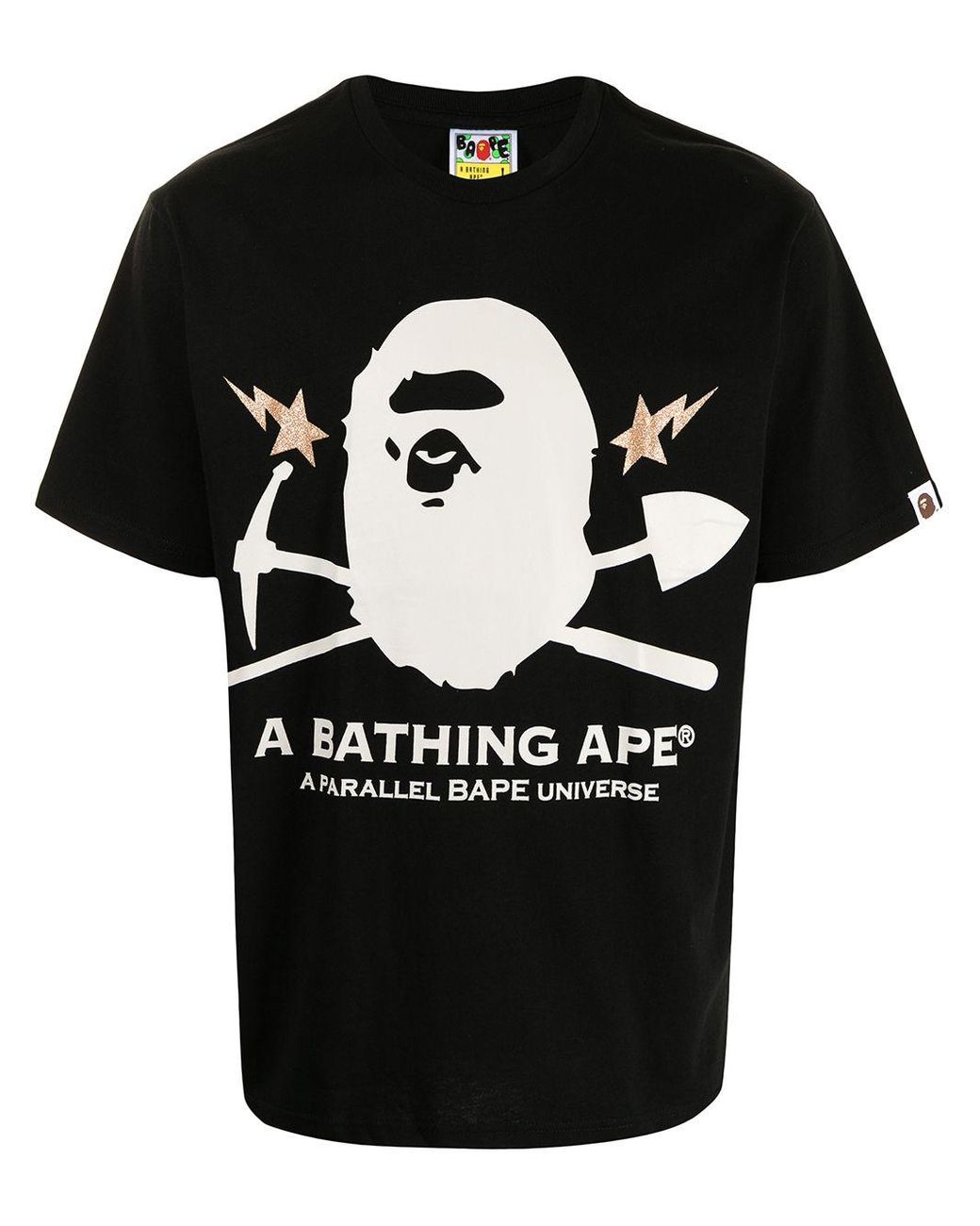 A Bathing Ape Cotton Logoprint Tshirt in Black for Men Lyst