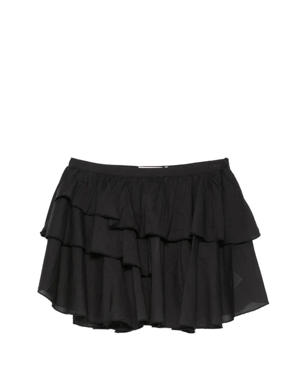 GIMAGUAS Black Joan Ruffled Mini Skirt